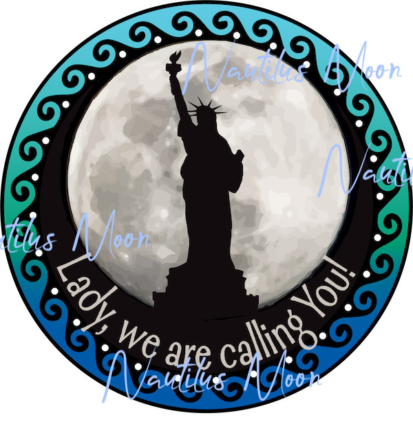 Lady Liberty We Are Calling You Sticker – Die-Cut 3" circle – Free Shipping