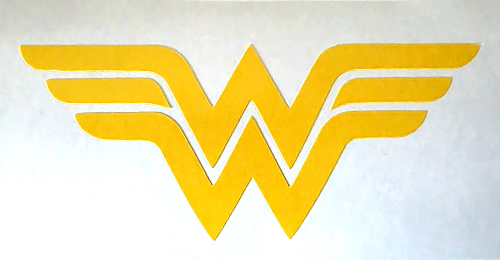 Wonder Woman Yellow Vinyl Decal Sticker Waterproof 2×4 Inches Waterproof 23/24