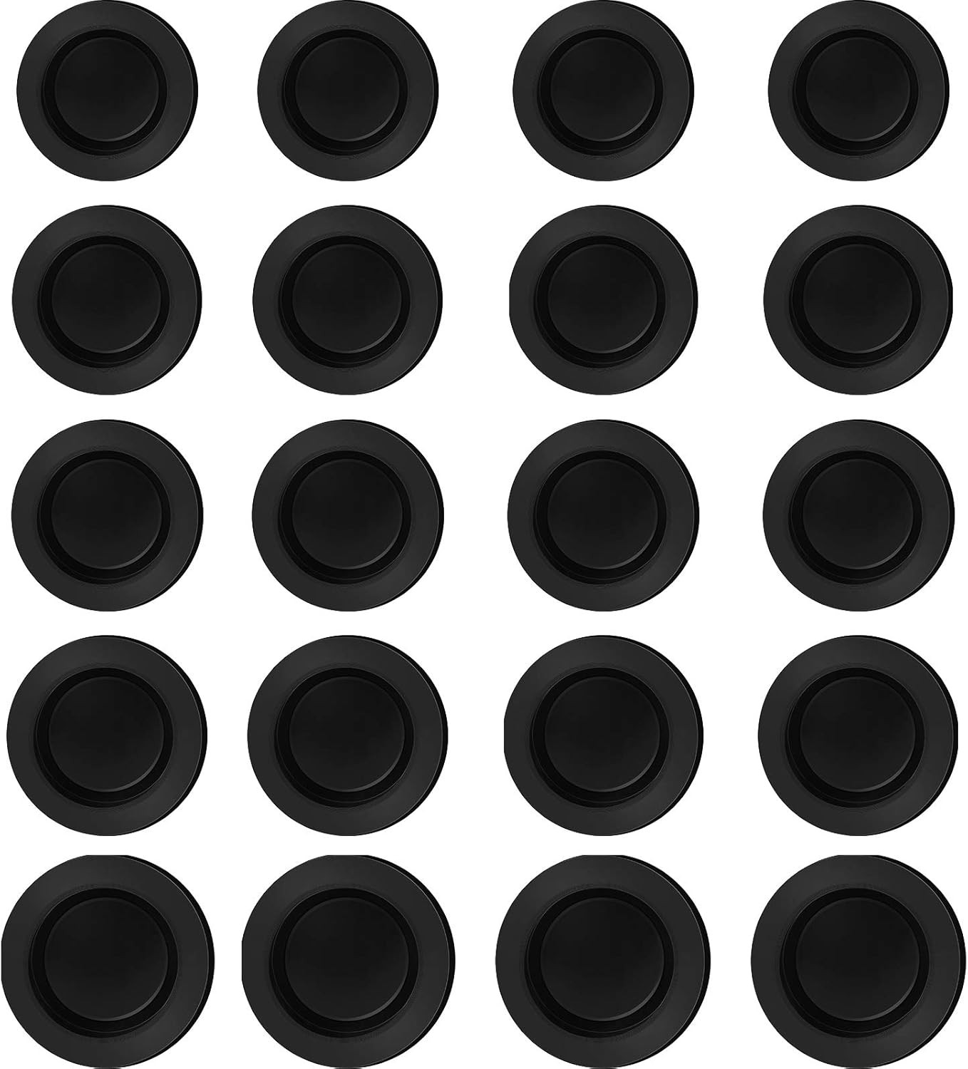 Boao 20 Pieces Piggy Bank Stopper Replacement Plugs 5 Sizes, Black