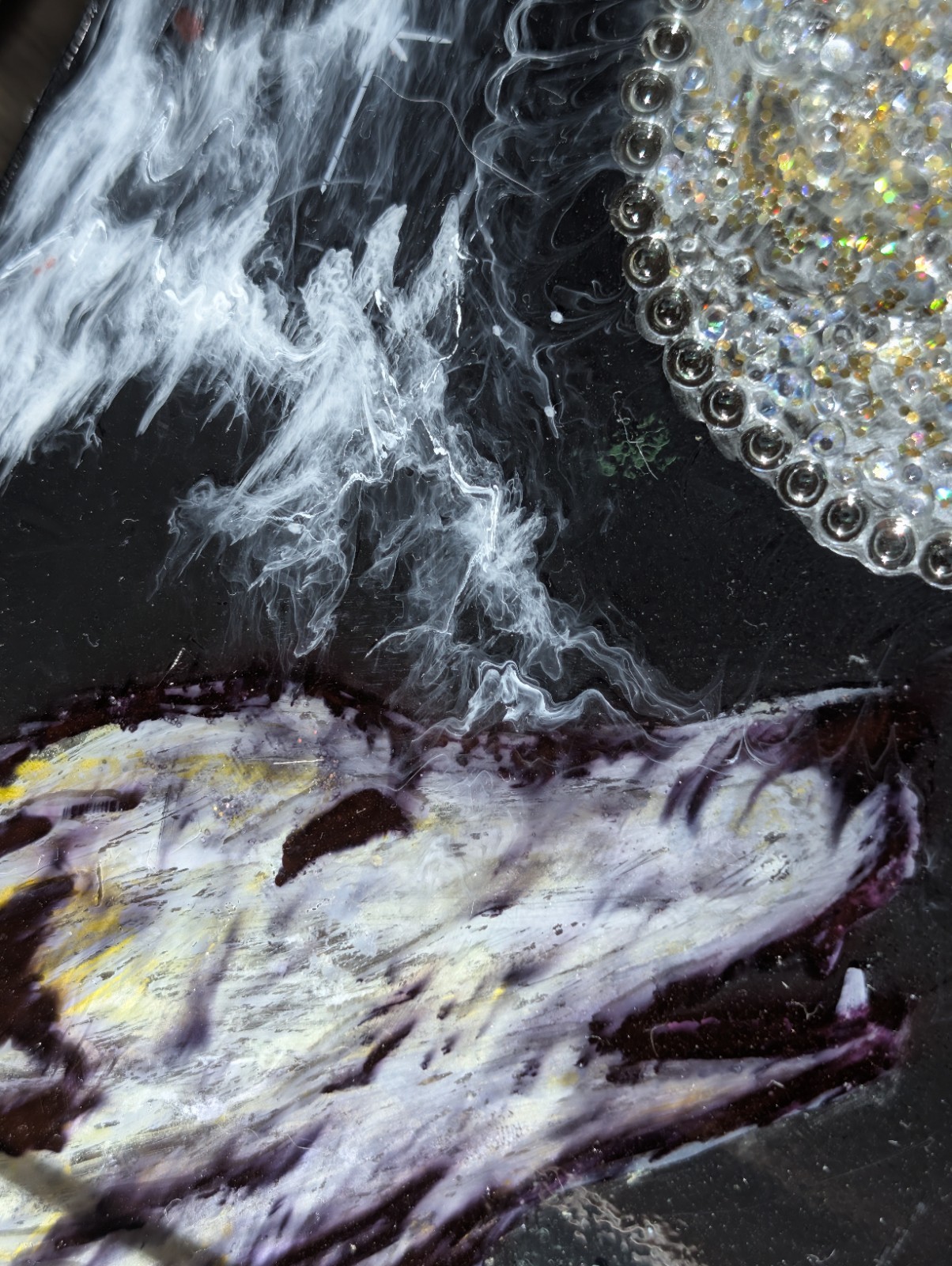 Glass Canvas With Resin Pour Seal