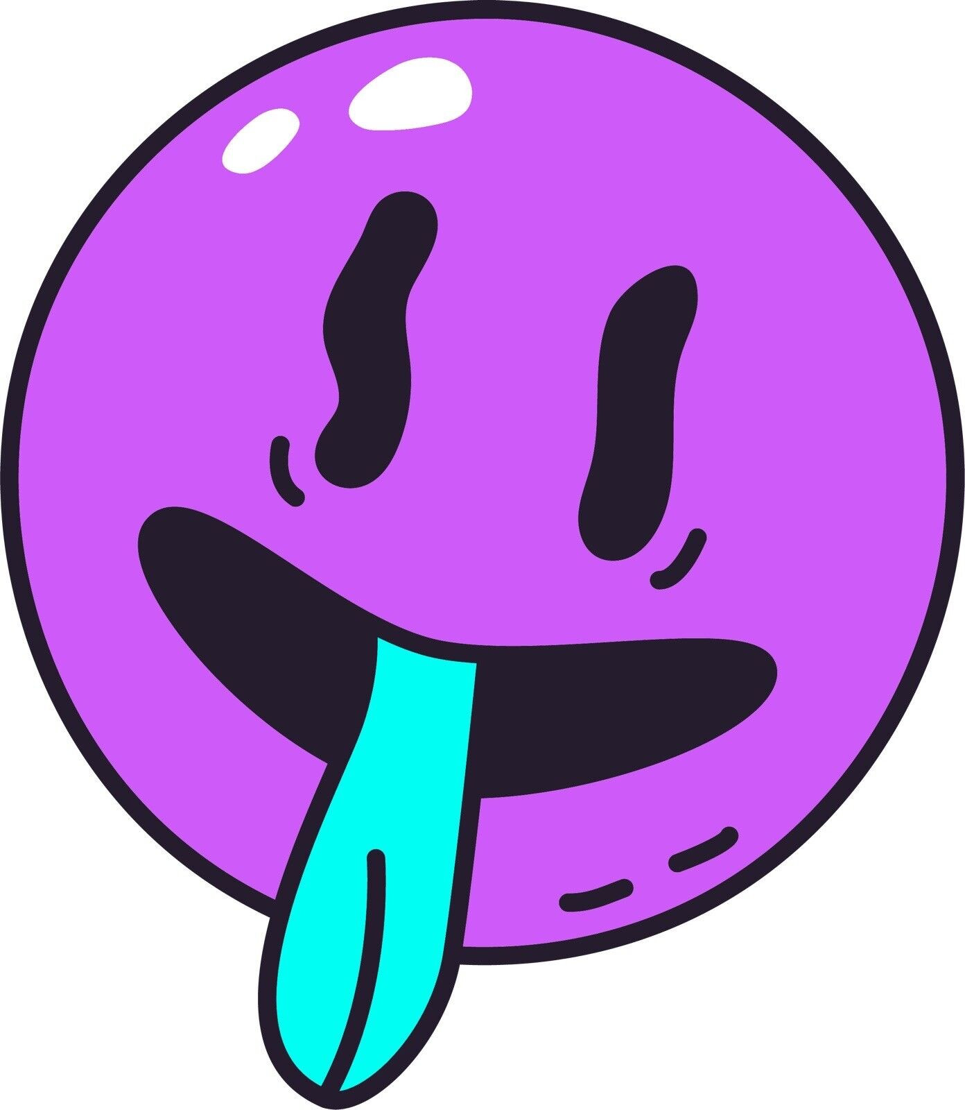 Trippy Smiley Face Sticker Decal