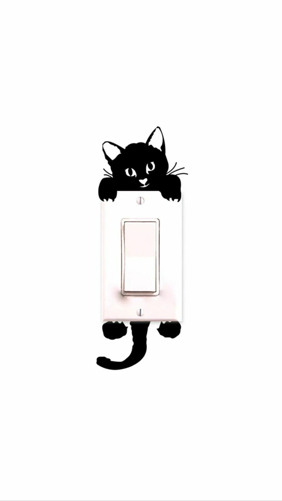 Cat Wall Vinyl Decal Light Switch Decor Baby Nursery Cute Kitty Crazy Cat Lady