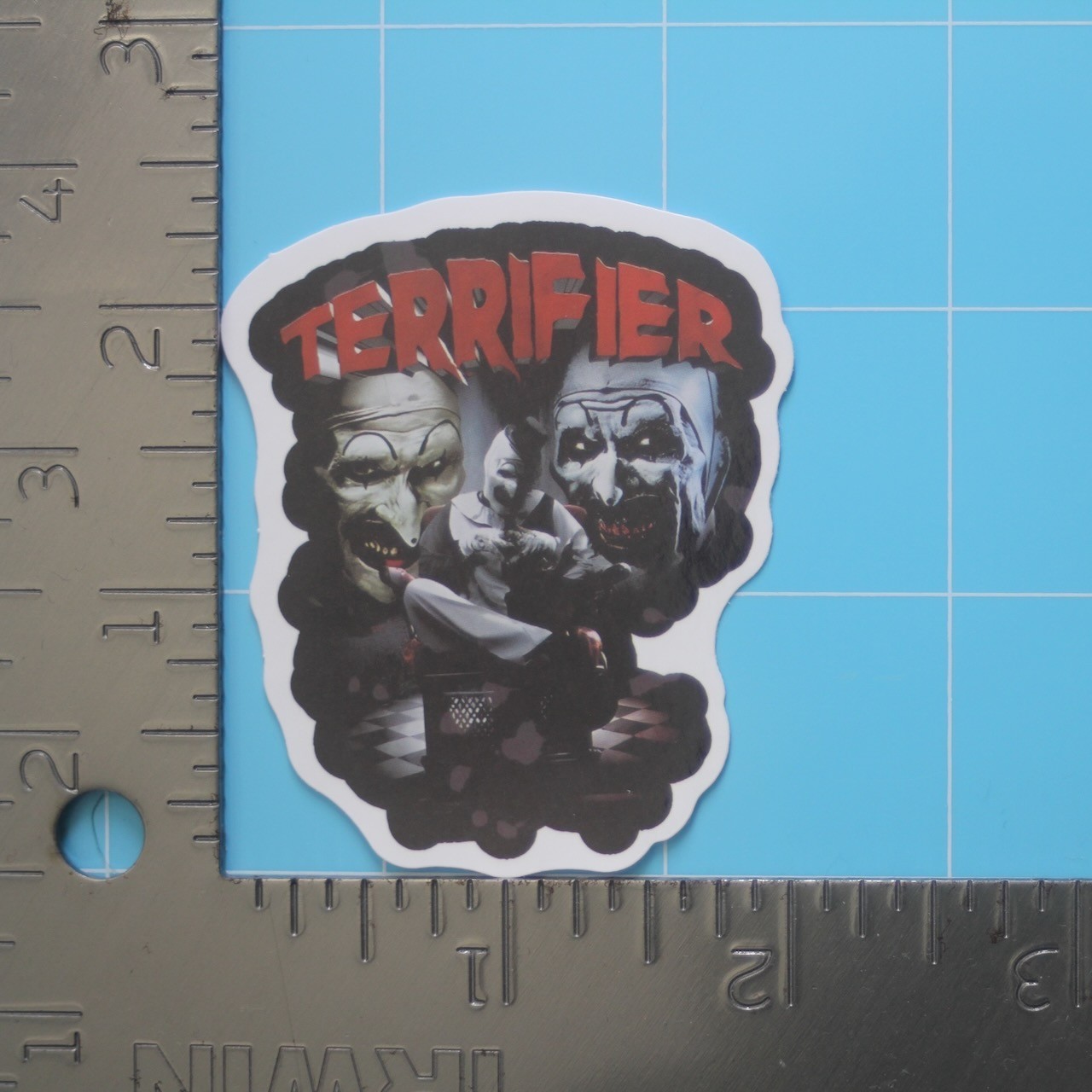 Terrifier Sticker (ART THE CLOWN) Bloody Horror Movie, Gloss PVC Decal