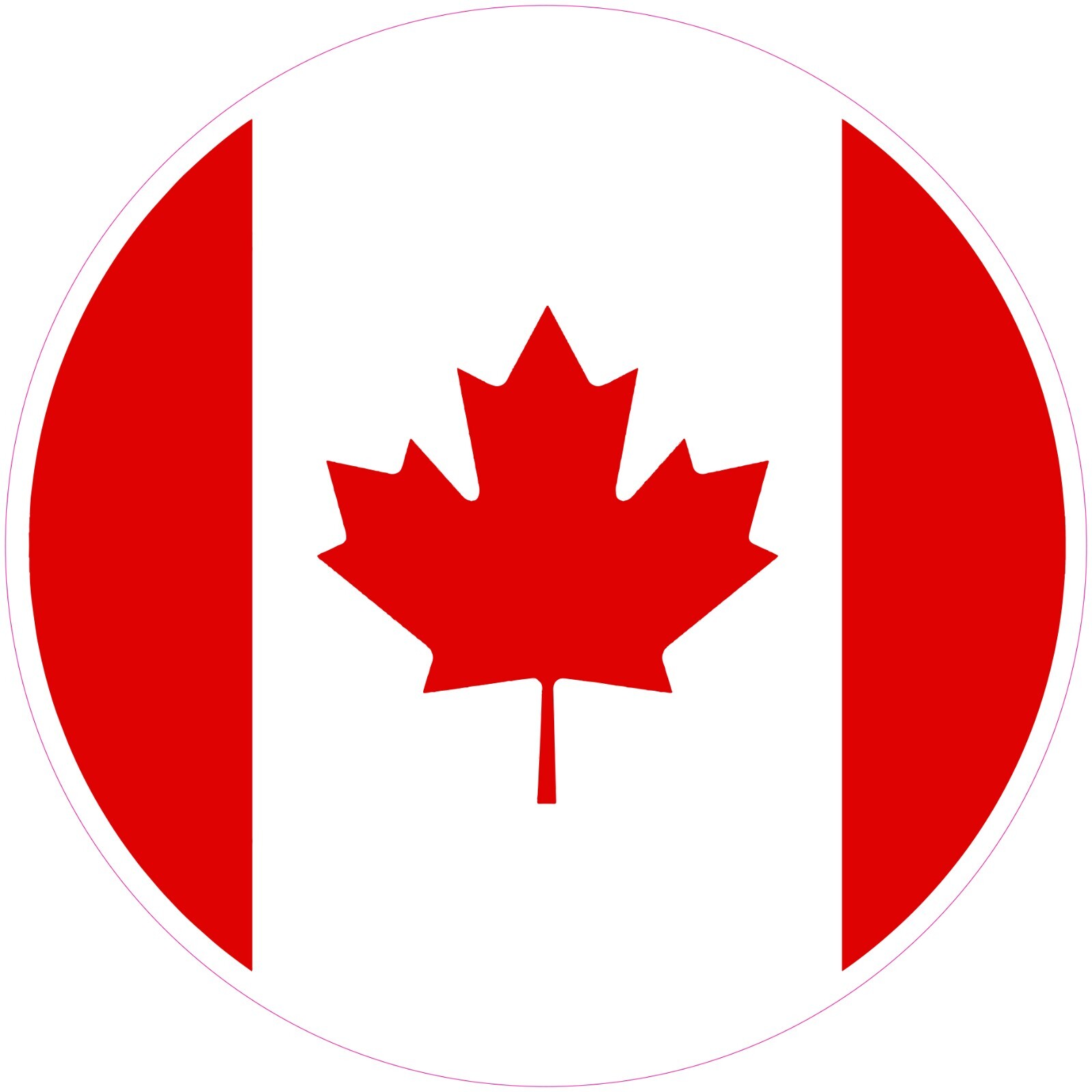 Canada Round Country Flag Vinyl Decal Sticker Car Truck Bumper Laptop Mug