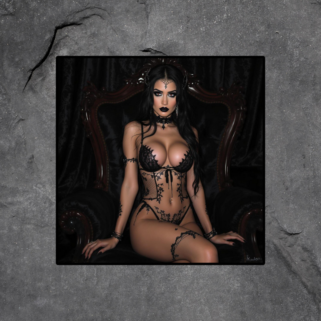 Pinup girl sticker vinyl decal gothic vampire cosplay queen lingerie portrait