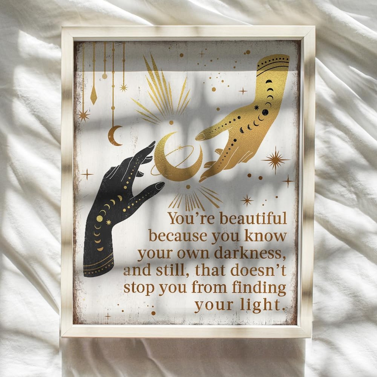 Boho Gothic Wall Decor LARGE 11×14 – Witchy Home Decor – positive Quotes Wall…