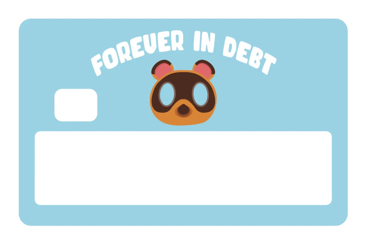 Forever In Debt Card Skin 4 Pack Financial Humor Relatable Struggle Debt Meme