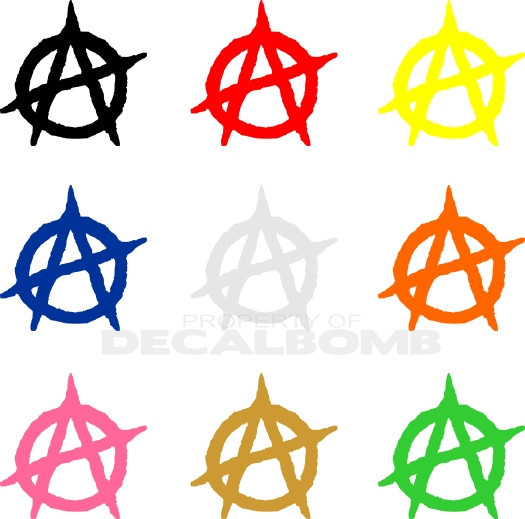 ANARCHY Decal Sticker Diesel Turbo Car Truck | 10 colors to choose from 4 inch