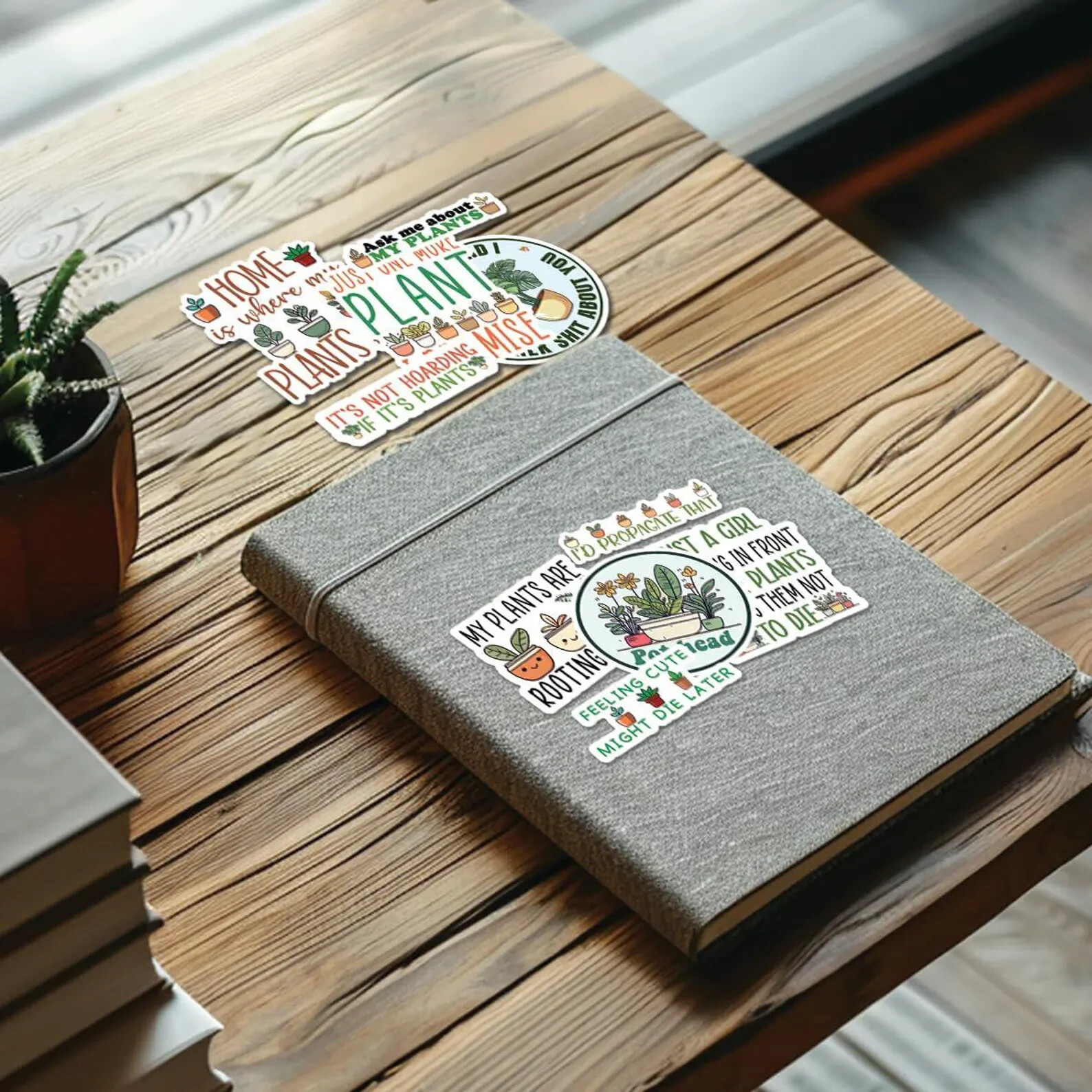 10pcs Plant Stickers Garden Botanical Plant Pot Gardener Lover Multiple Design
