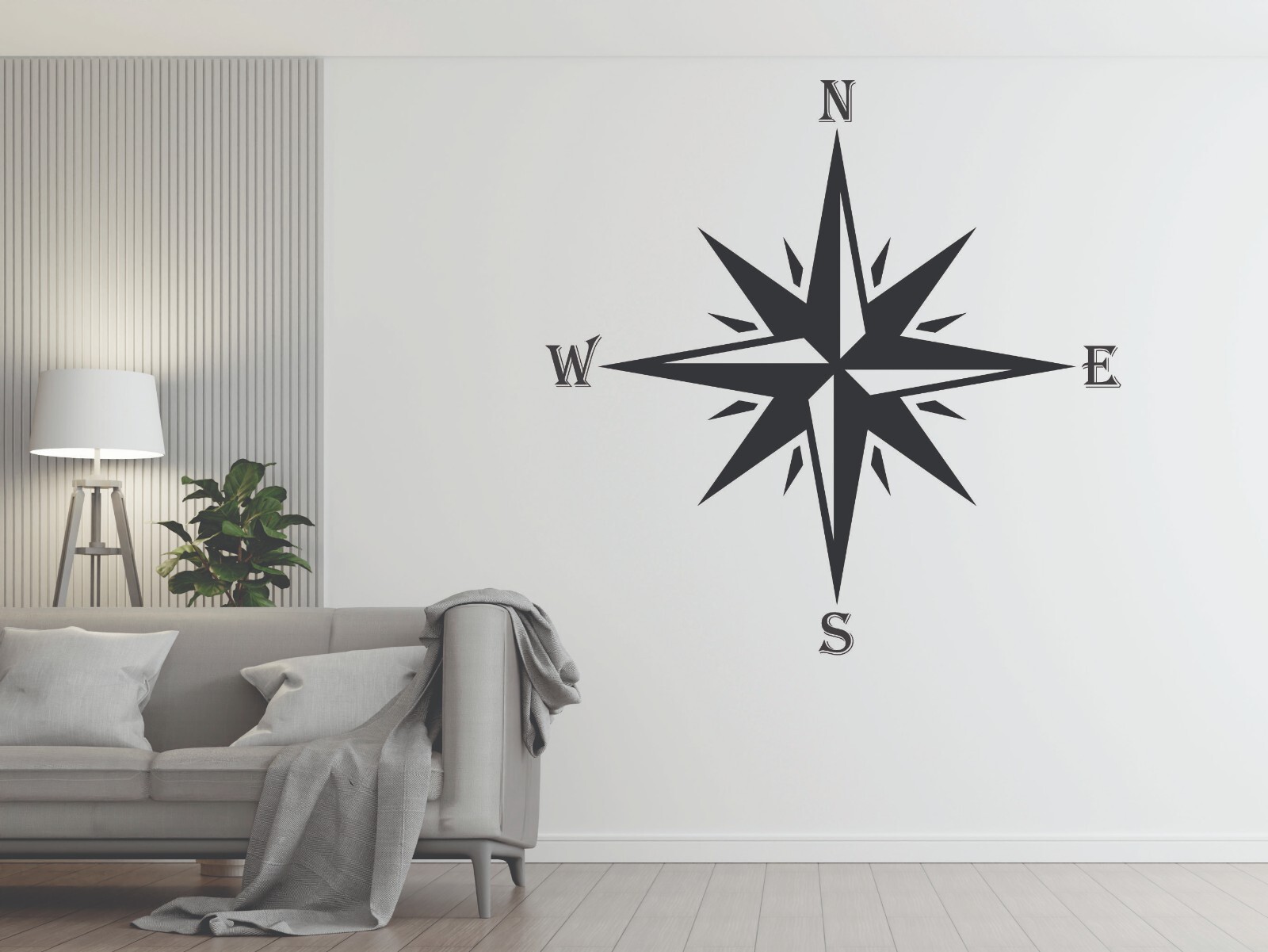 Compass Vinyl Decal Transfer Sticker For Walls Vehicle Trailer Premium Vinyl