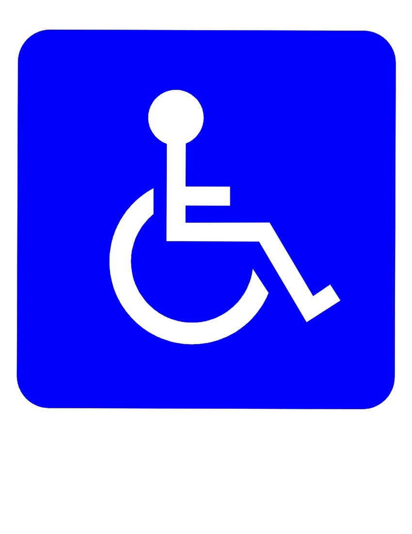 Handicap Sticker Die Cut Vinyl Decal Wheelchair Accessible
