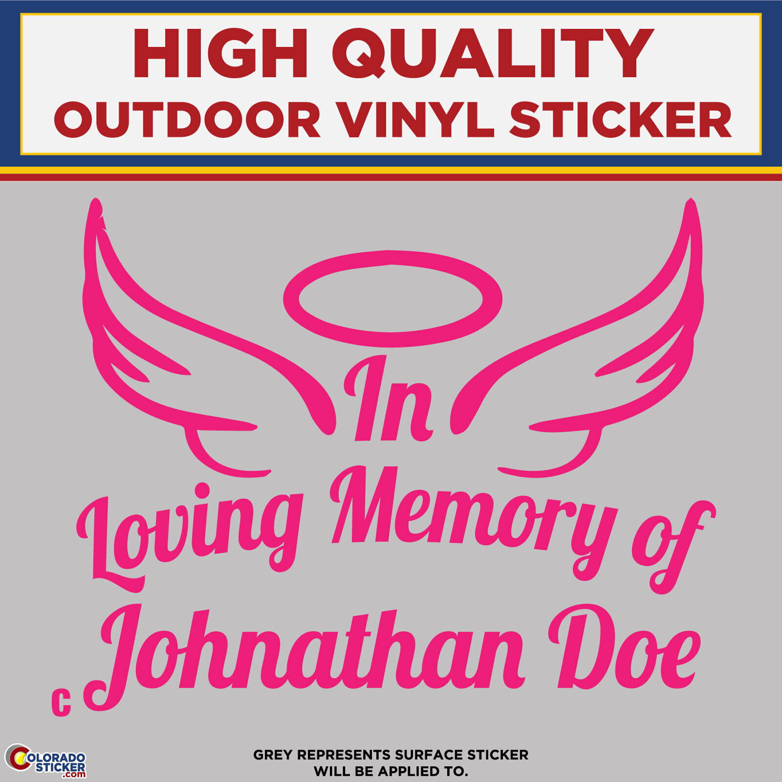 In Loving Memory – C, High Quality Die Cut Vinyl Sticker Decals