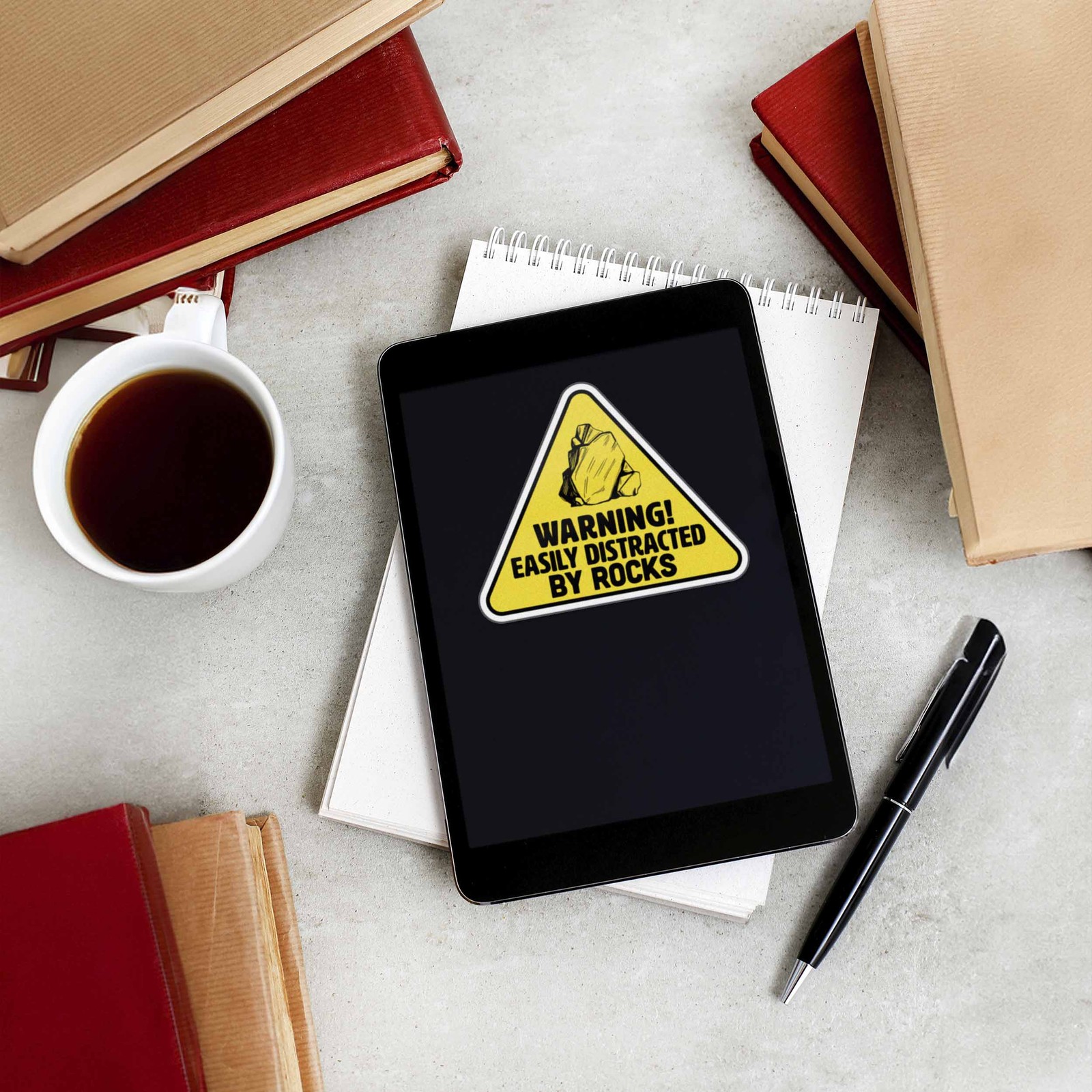 Easily Distracted by Rocks Sticker – Funny Nature Decal
