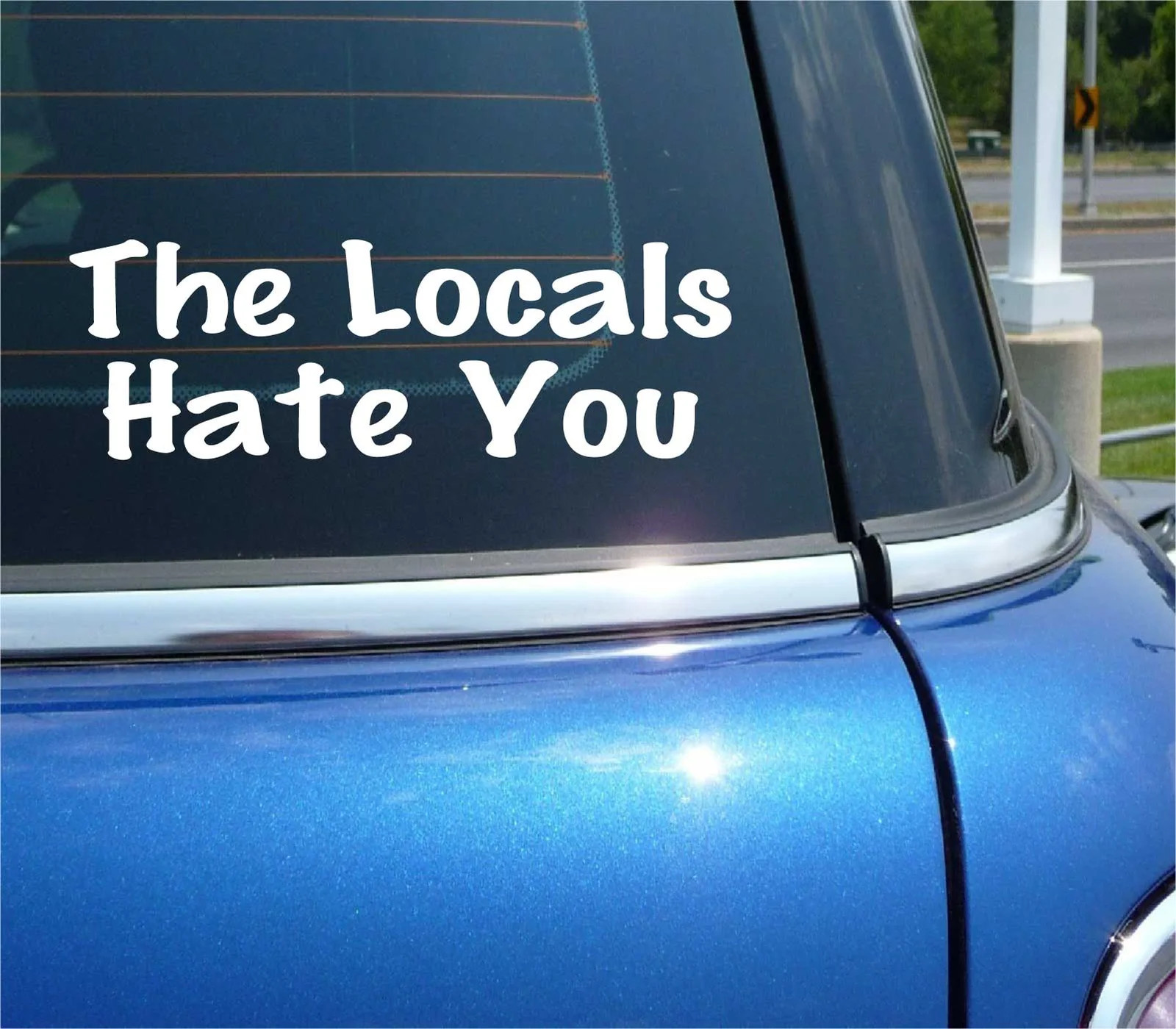 THE LOCALS HATE YOU DECAL STICKER FUNNY SURF SURFING BEACH WAVE BOARD CAR TRUCK