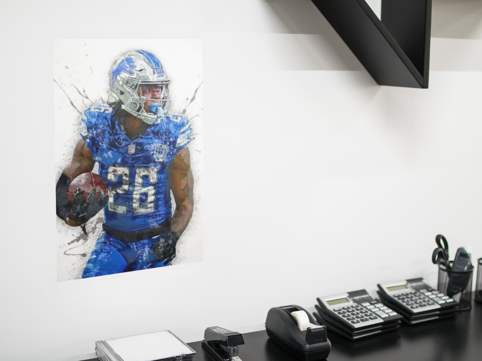 DETROIT LIONS GIBBS Wall Vinyl Decal Poster Canvas PRINT Removable Adhesive