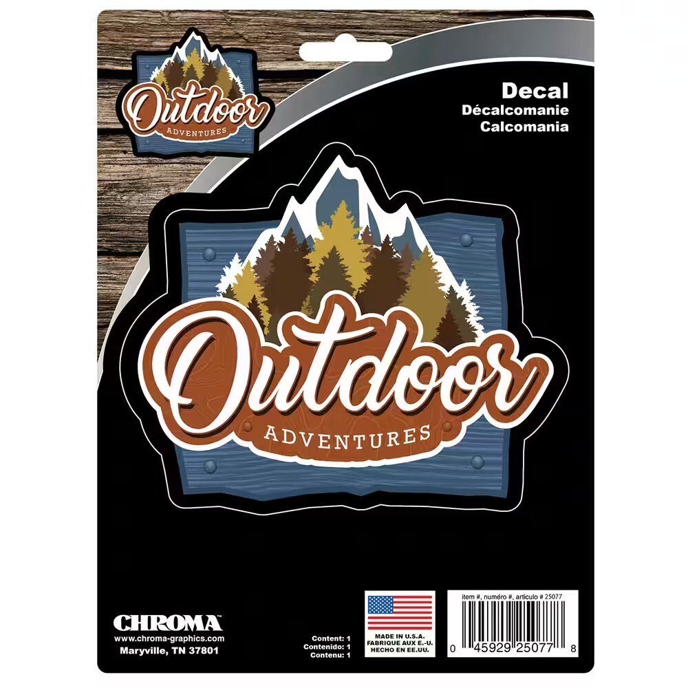 Chroma Outdoor Adventures Decal 25077 Badge Logo Emblem Auto Truck Sticker 1 pc