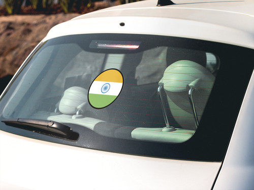 India Flag Circle Sticker Decal