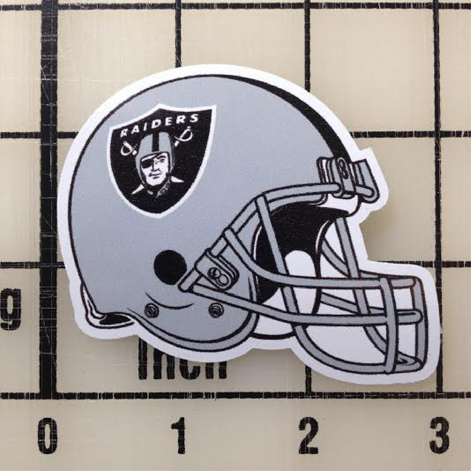 Oakland Raiders 3" Wide Color Vinyl Decal Sticker Set