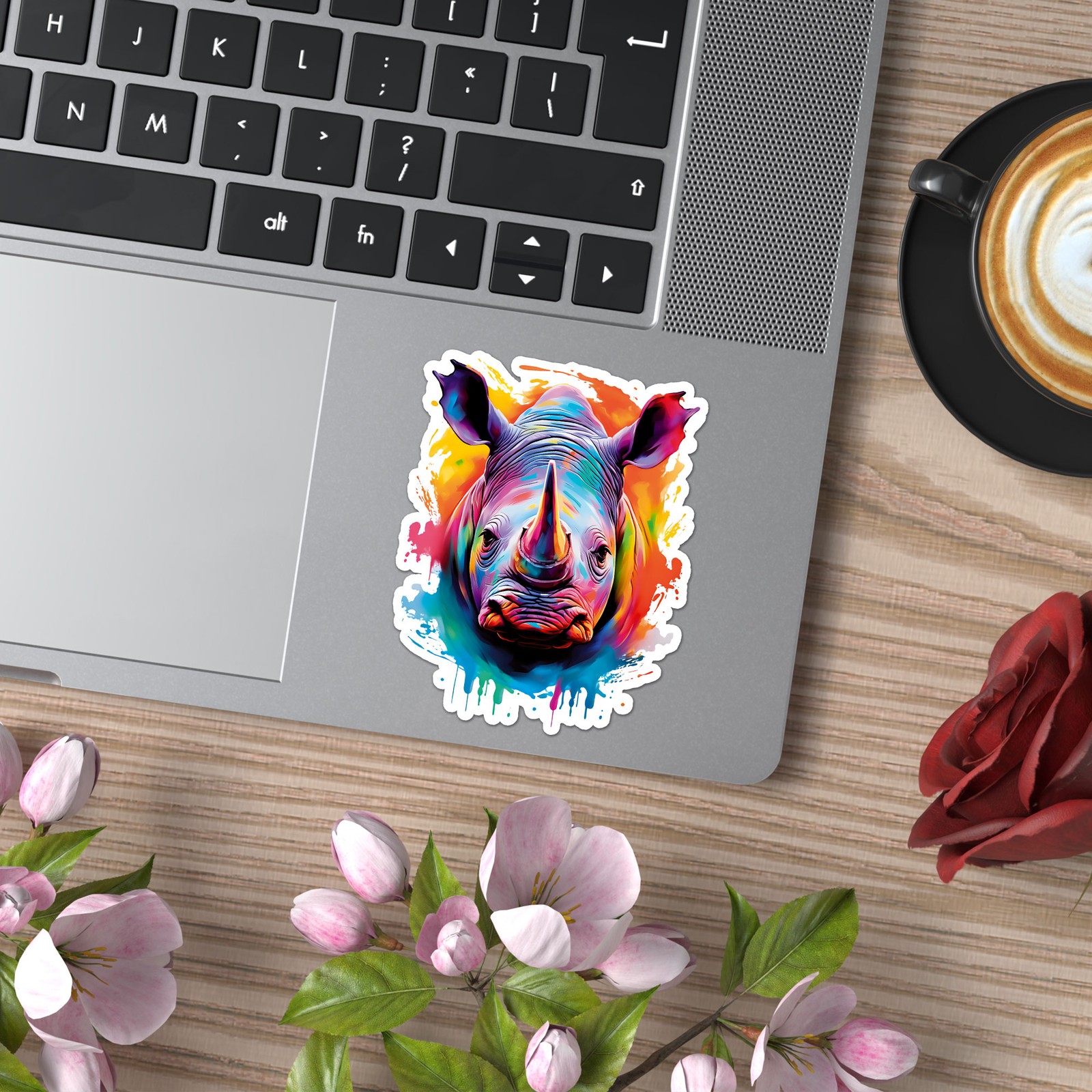 Rhino Rhinoceros – Vinyl Decal Sticker – Car Window Laptop – ebn9927