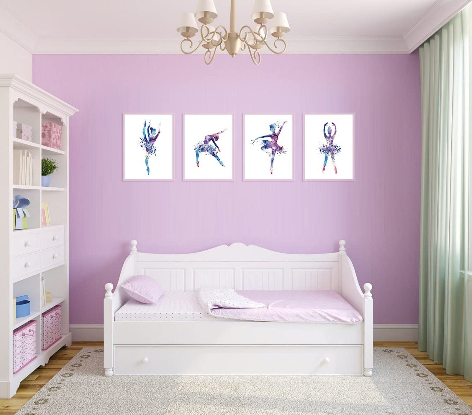 Watercolor Ballet Prints Ballerina Dancers Wall Art Woman Dancing Decor Girls…