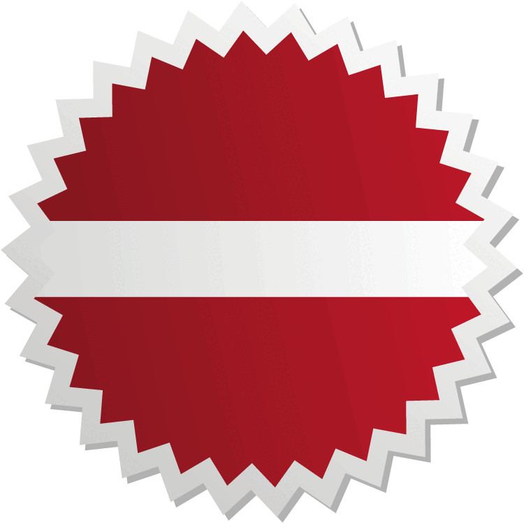 Latvia Star Car Bumper Sticker Decal