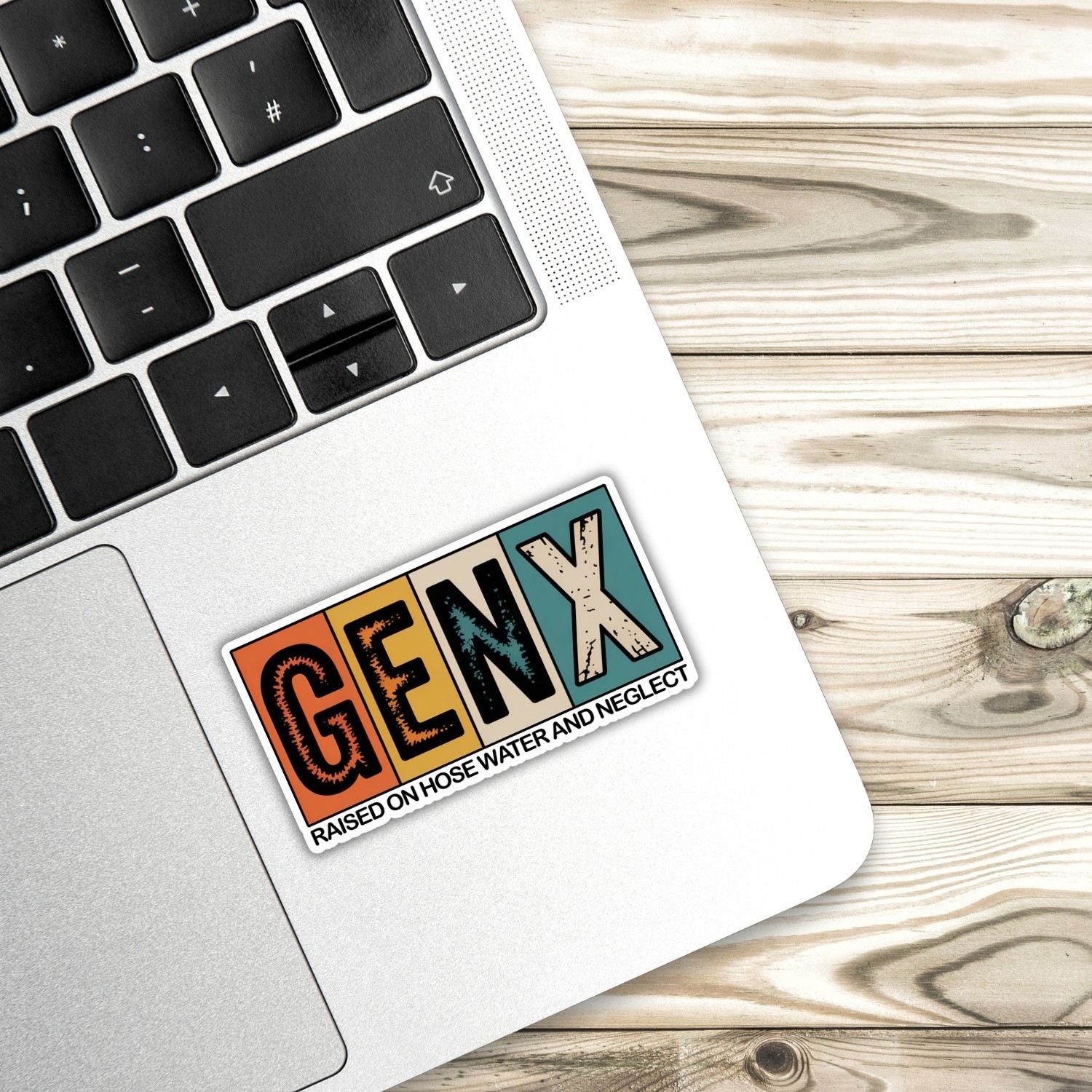 Gen X Raised on Hose Water Stickers: Funny Sarcastic Vinyl Decals – 4 Pack