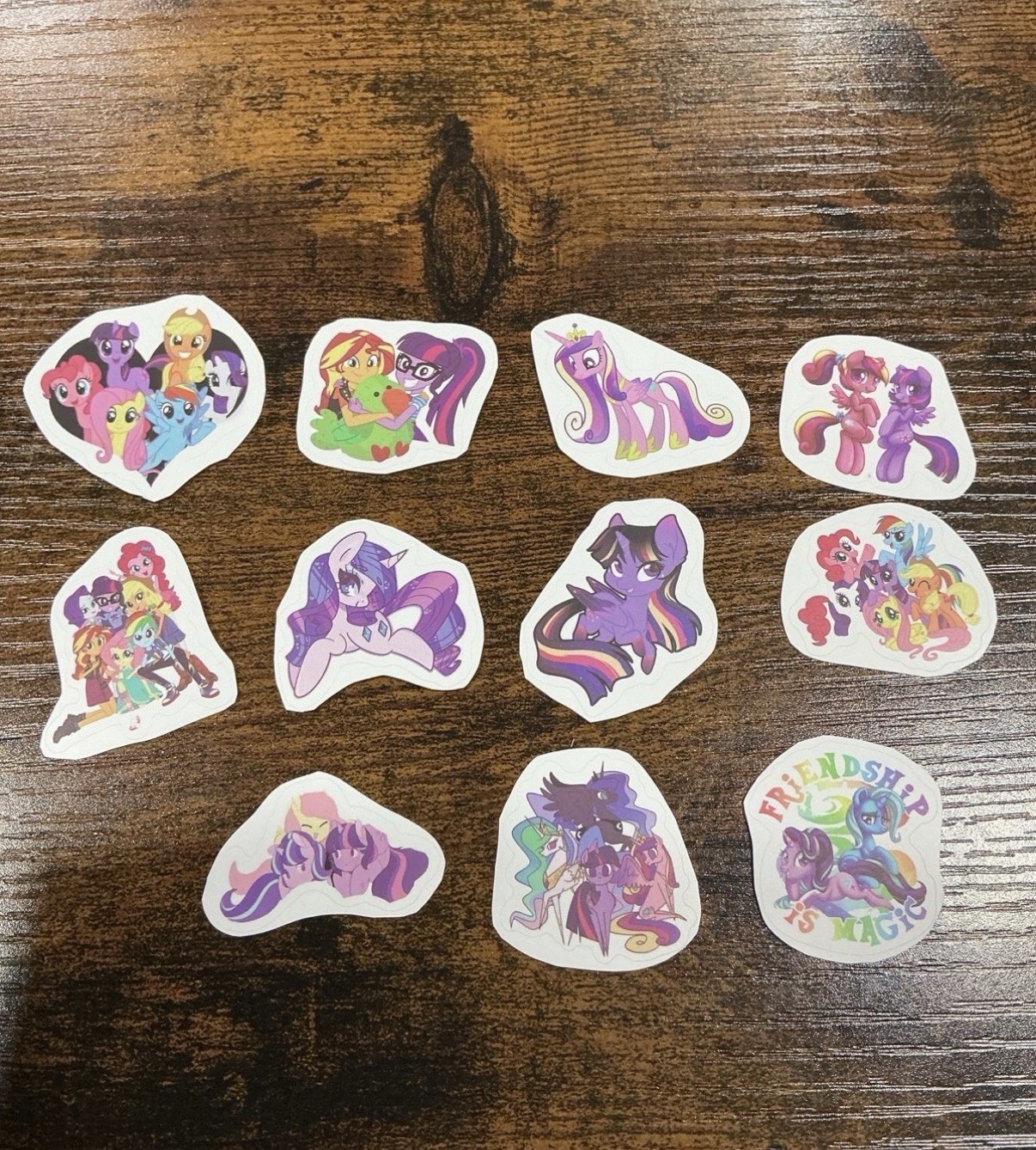 11 MLP My Little Pony die cut vinyl Sticker lot bundle hasbro