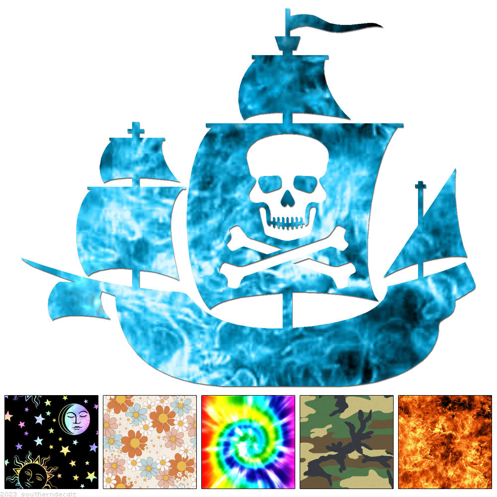 Pirate Ship – Decal Sticker – Multiple Patterns & Sizes – ebn7068