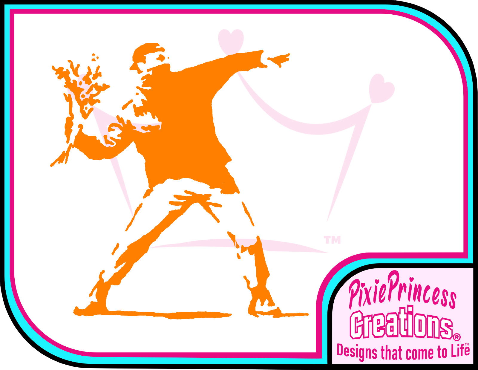 Banksy D Flower Thrower Vinyl Sticker Wall Art Poster Car Van Home Decor Decal