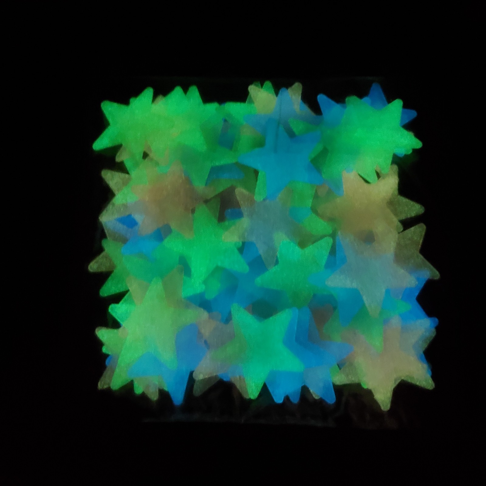 Glow in Dark Stars Blue Green Pink for Ceiling Walls Kids Room Decor 100 Ct. USA