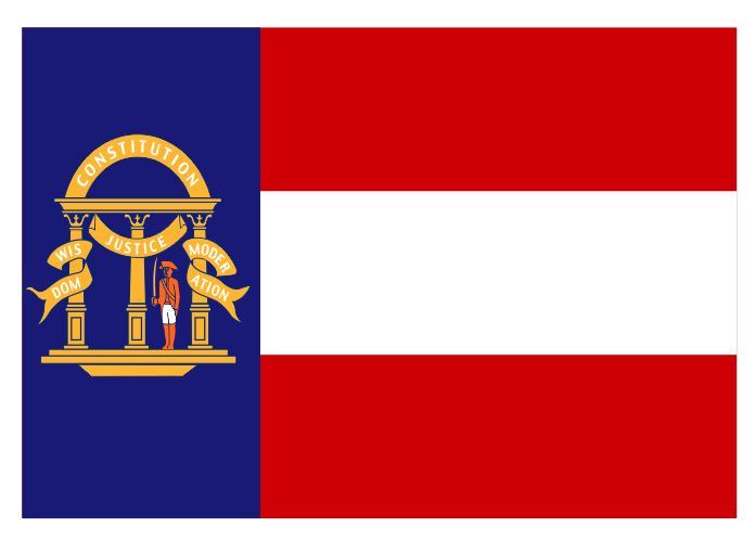 Georgia Flag Sticker Decal F728