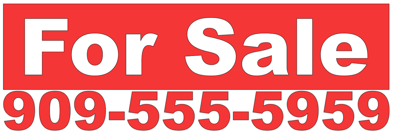 FOR SALE with YOUR PHONE NUMBER Vinyl Decal Sticker Car Window Bumper CUSTOM