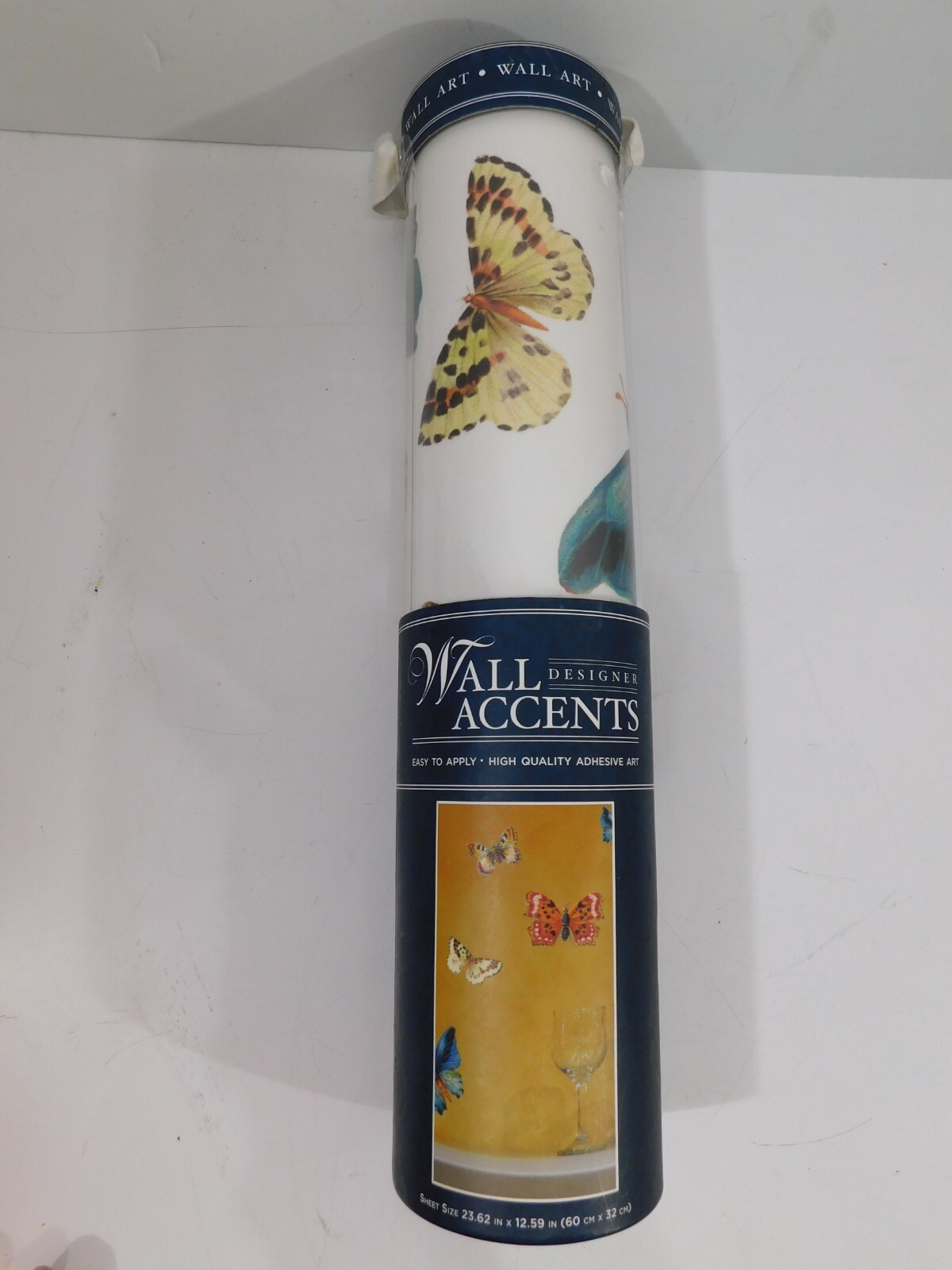 Butterfly Wall Accents Decals Vinyl Reusable Removable 23" x 12" Sheet
