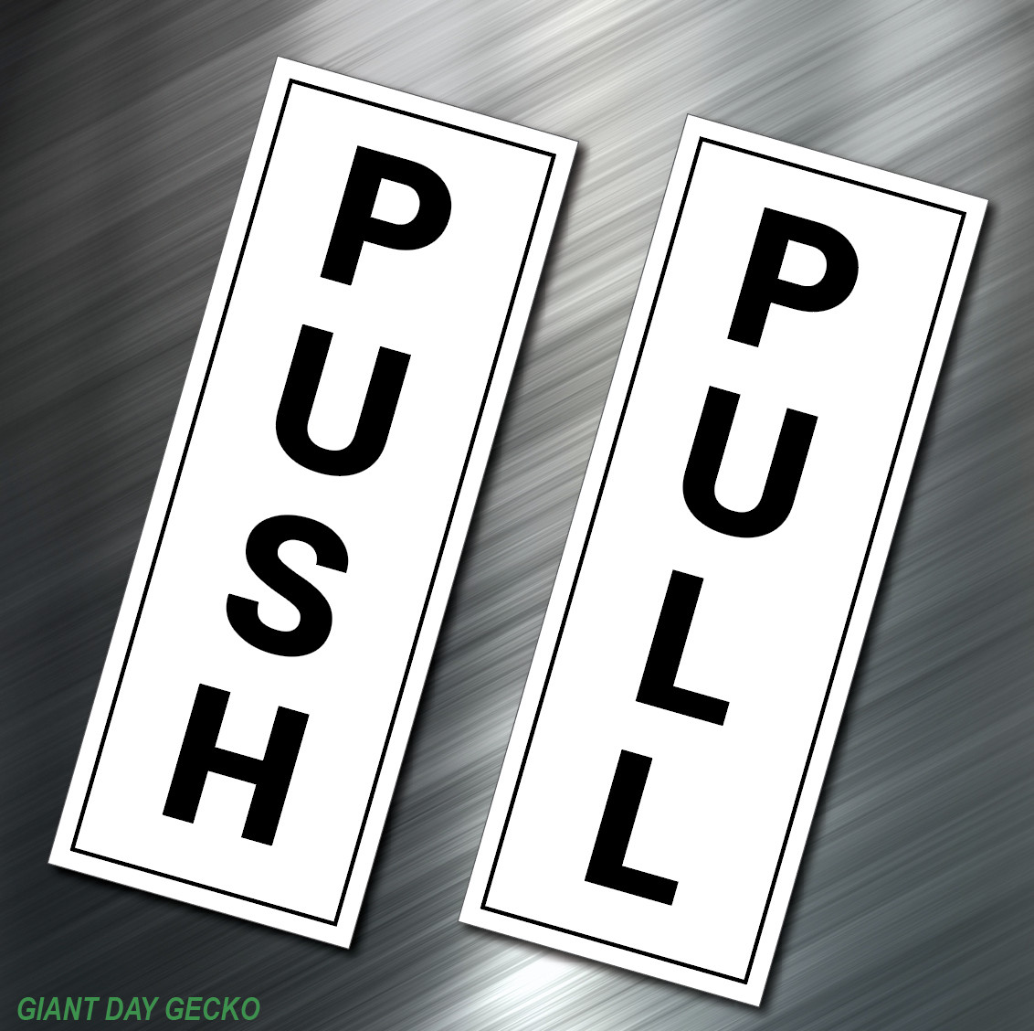 (2) TWO Push Pull Door Store Entrance Home Business Tienda Decal Sticker Car New