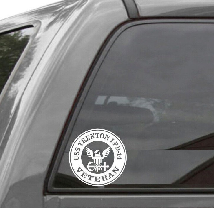 USS TRENTON LPD-14 VETERAN Vinyl Window Decal Sticker US NAVY