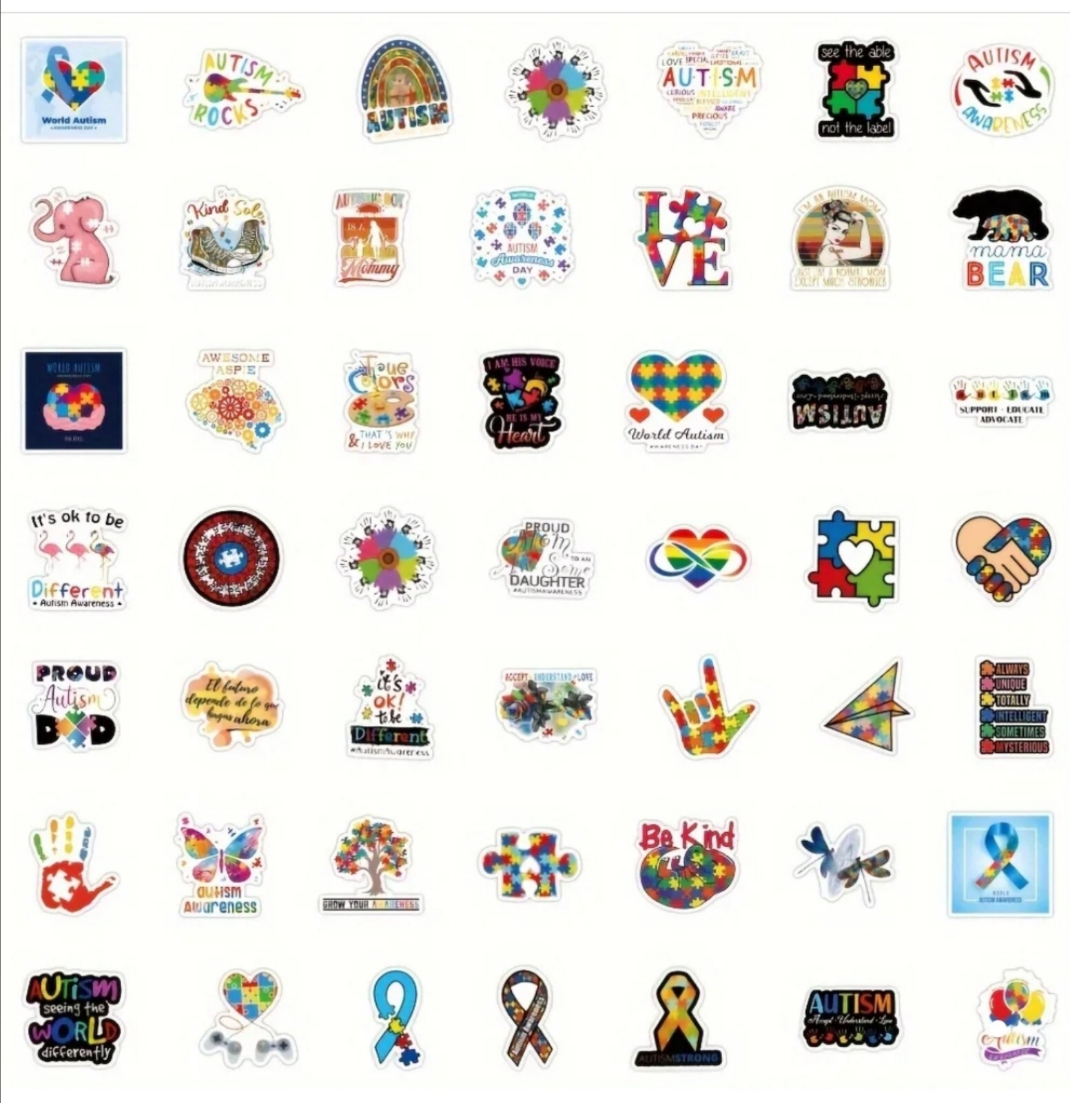20 PCS Autism ASD Awareness Stickers BRAND NEW