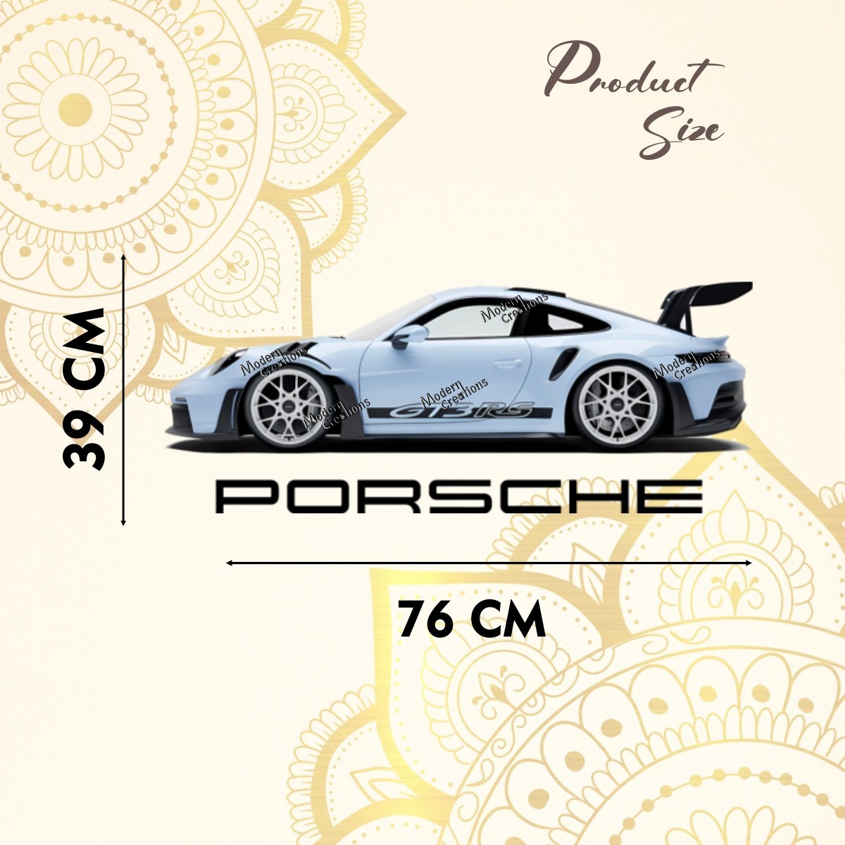 Porsche Sports Car Wall Stickers Room Decor Vinyl Decal Mural Home Art DIY