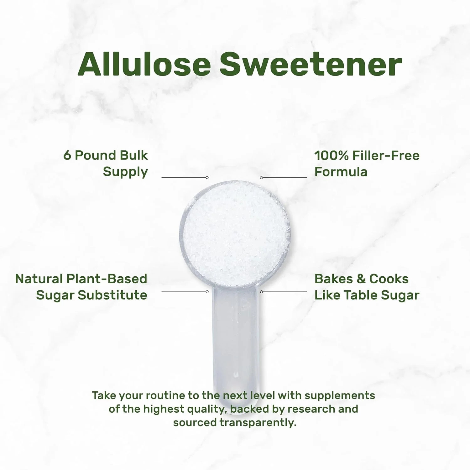 Allulose Sweetener 6 Pounds – Natural Sugar Substitutes, No Aftertaste – Keto Fr