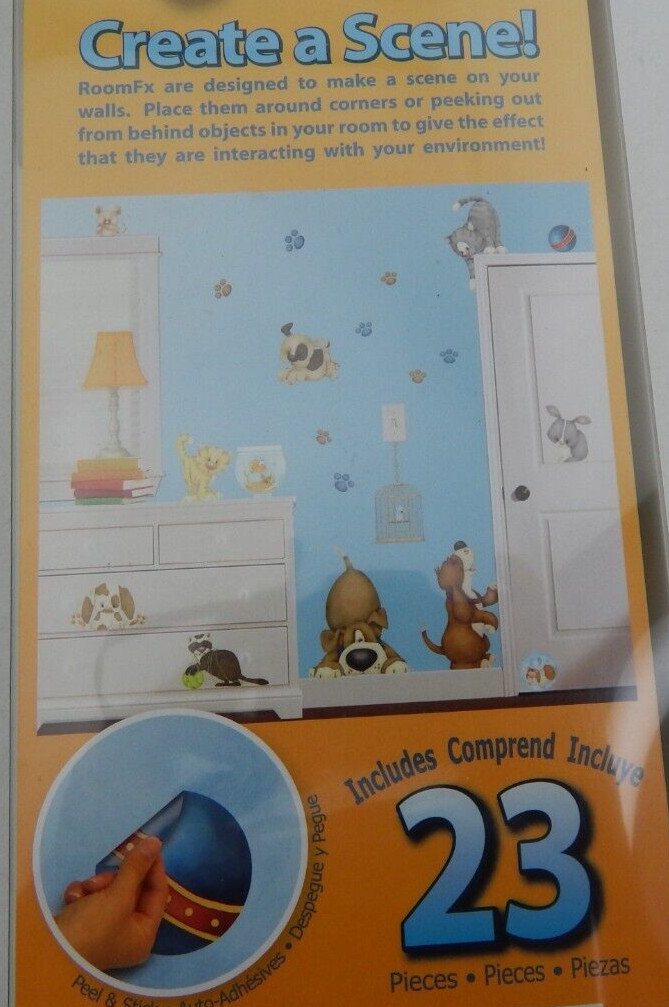 23 Cats Dogs Puppy Paw Prints Animal Wall Stickers Decals