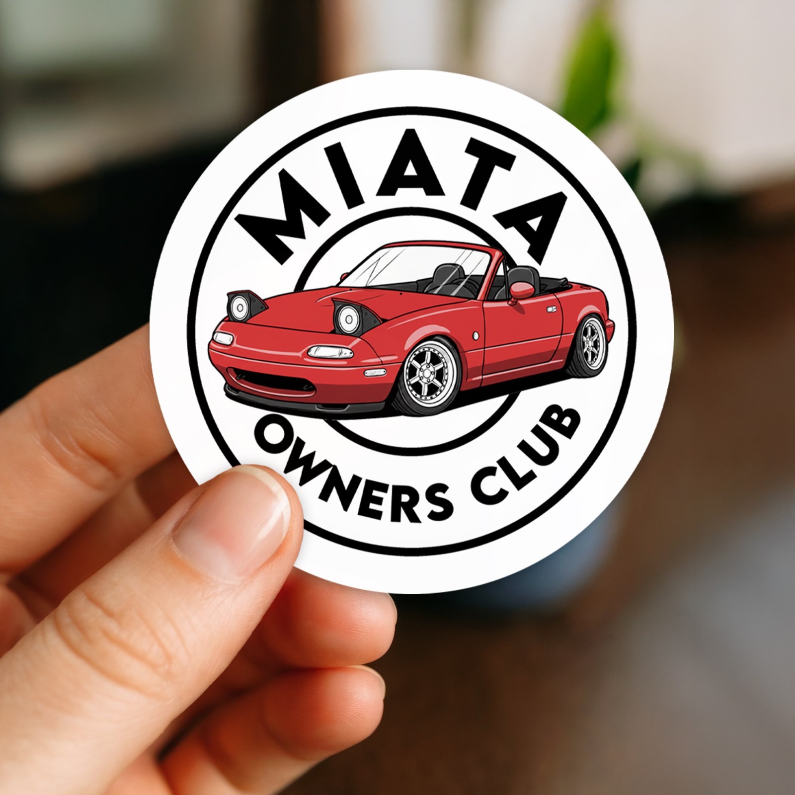 Miata Owners Club MX-5 NA Fun Car Sticker Decal Vinyl Die Cut Waterproof