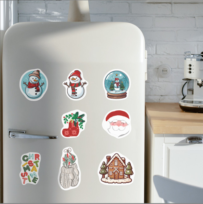 50 Pcs Stickers Xmas Santa Claus Holiday Kids DIY Laptop Phone Luggage Car Vinyl