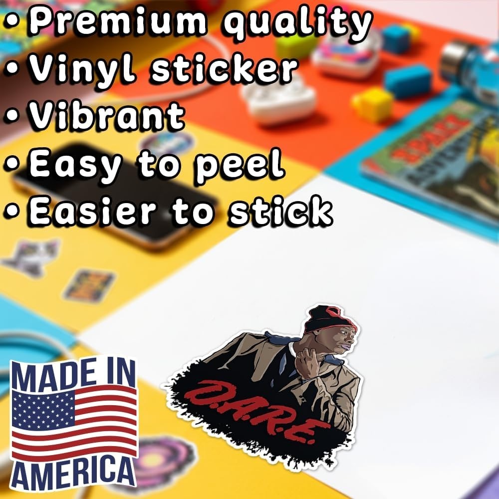Tyrone Biggums D.A.R.E. Parody Funny Pop Culture Vinyl Sticker Decal Laptop