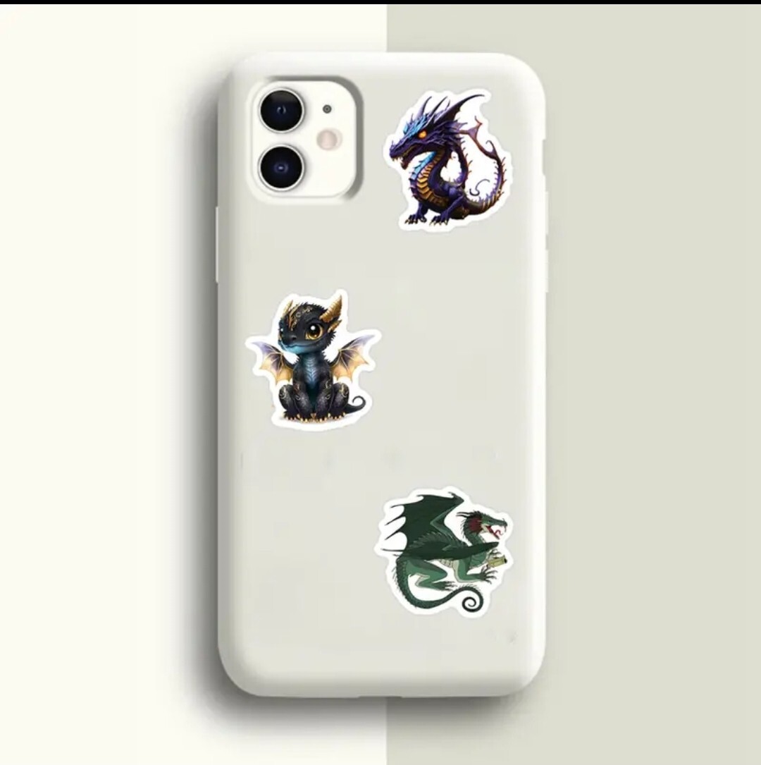 20 PCS Dragons Realistic & Cartoon Fantasy Creatures Stickers BRAND NEW