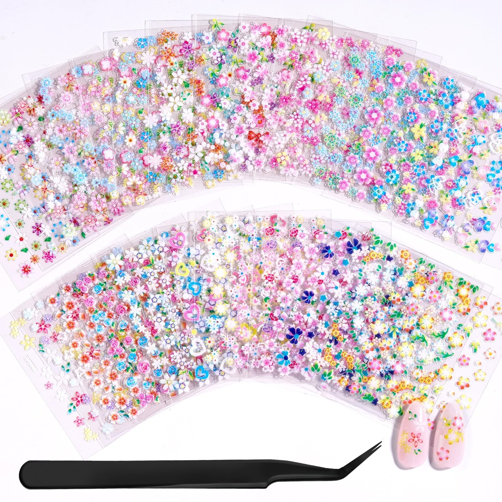 Beetles Nail Art 30 Count(Pack of 1), French Tip Stickers | 30pcs