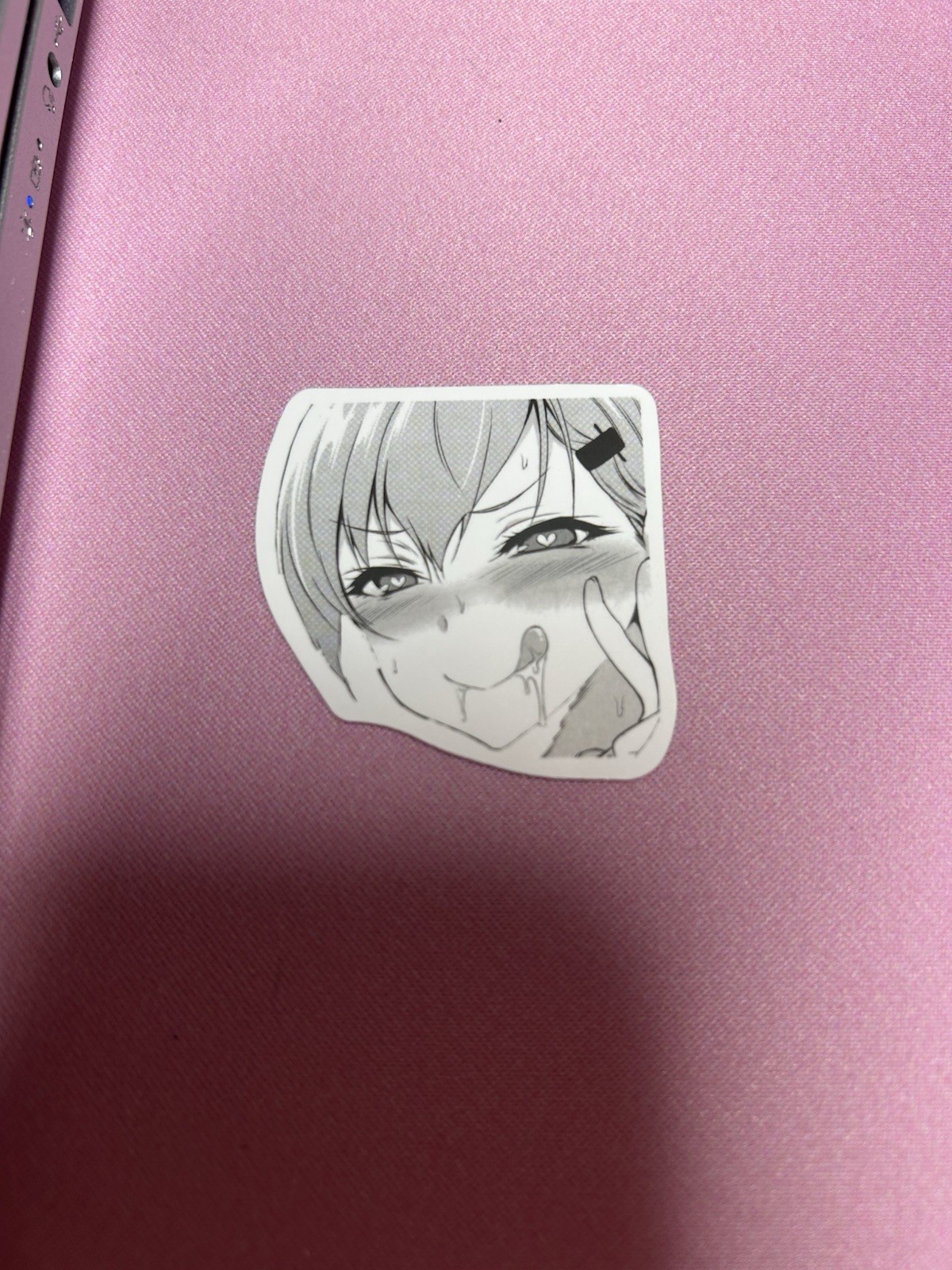 black and white waifu lewd fantasy girl sticker #16