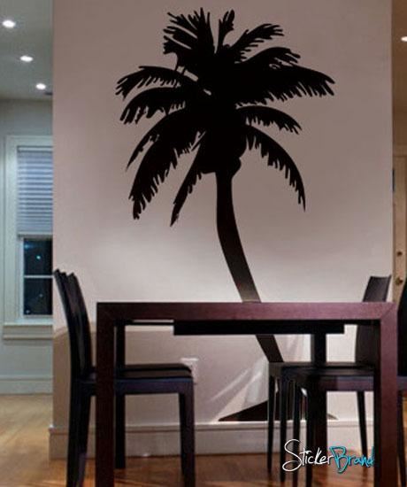 Large Palm Tree Wall Decal Sticker. Nursery Room Tree Wall Sticker. #132