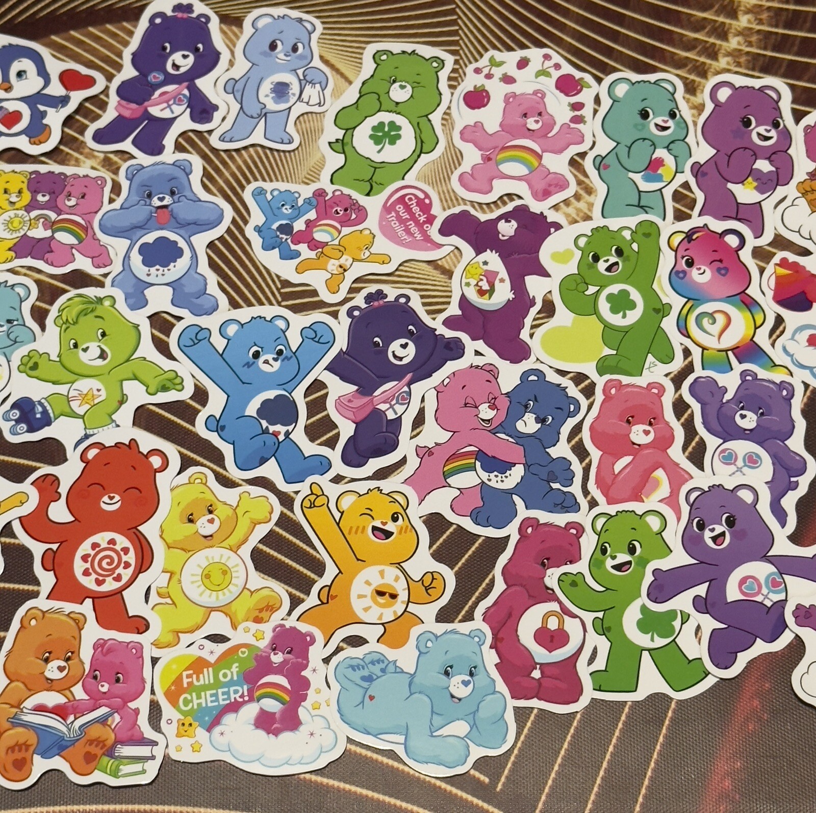 52 Pieces Bundle Pack Carebears Stickers Glossy Finish