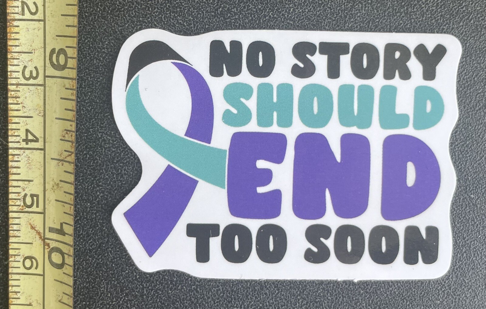 20 Suicide Prevention Awareness Stickers Purple Teal As Shown