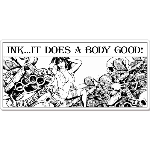 Ink Body Good Tattoo Tattoos car bumper sticker decal 8" x 3"