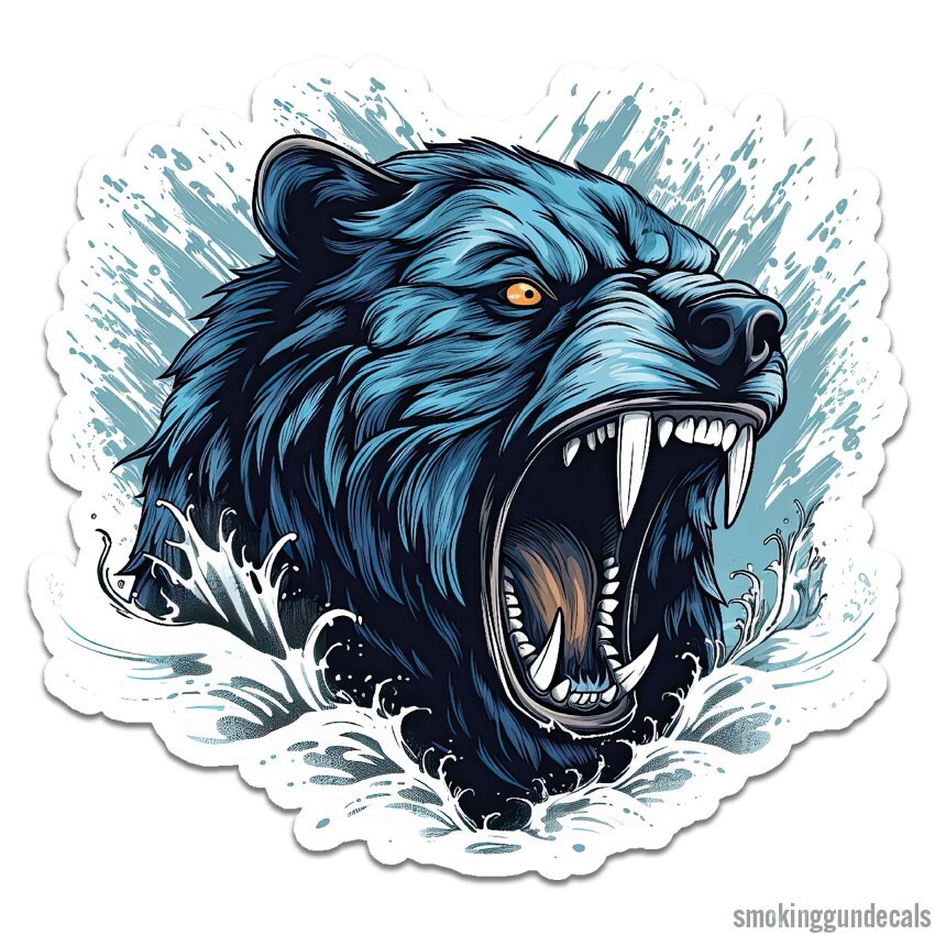 Grizzly Bear, Vinyl Decal Sticker, Indoor Outdoor, 3 Sizes, #9520